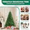 Costway 6ft. Pre-Lit Hinged Artificial Christmas Tree, Warm White LED Lights